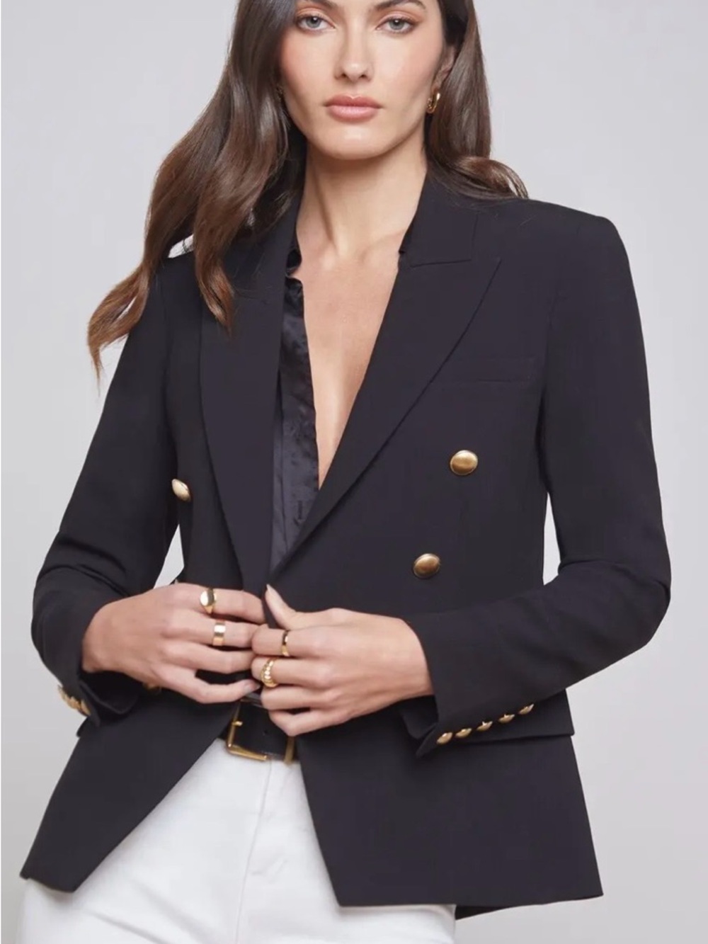 L'AGENCE
Kenzie Double-Breasted Blazer Jacket